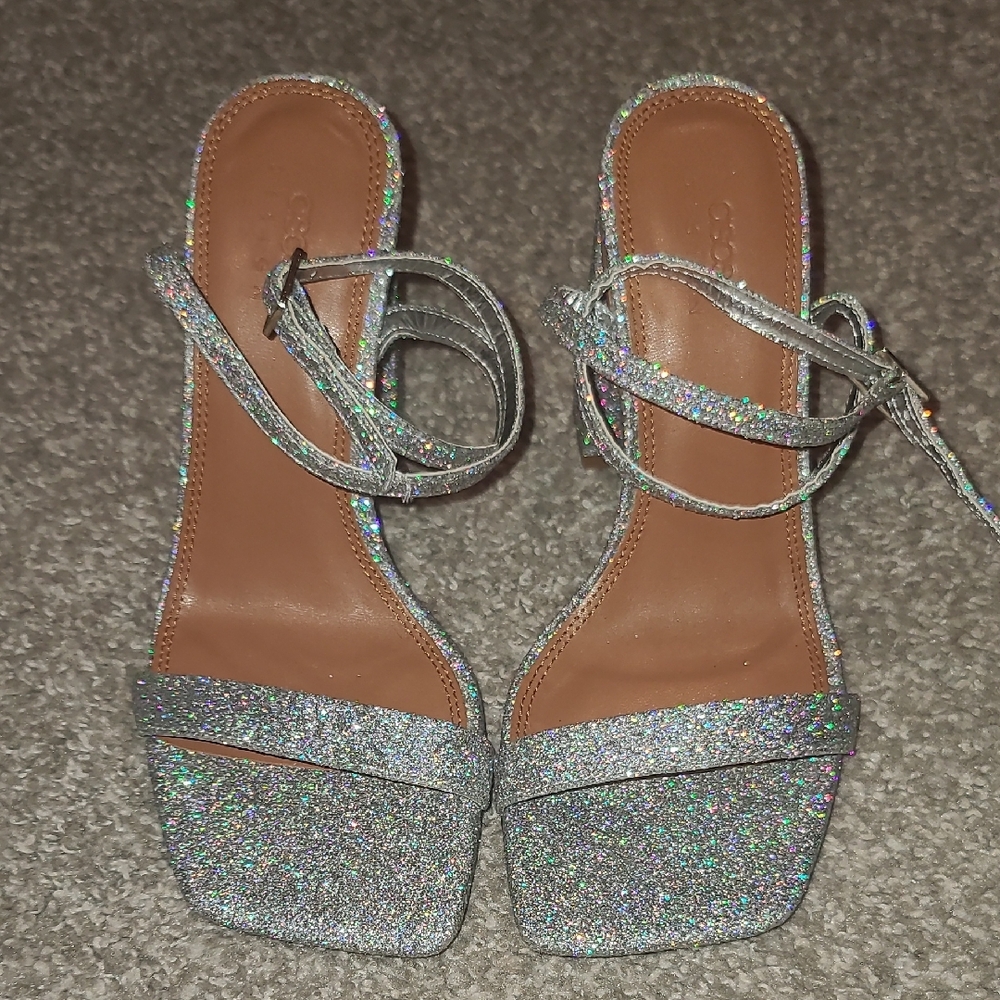 ASOS Elegant Silver Glitter Women's Sandals